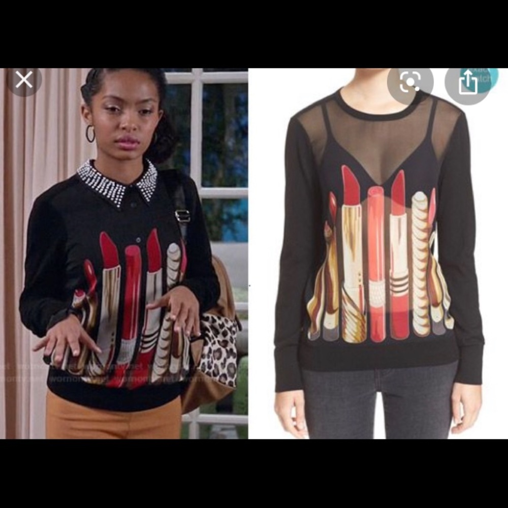 Equipment Roland lipstick tube sweater NWOT